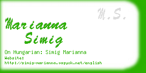 marianna simig business card